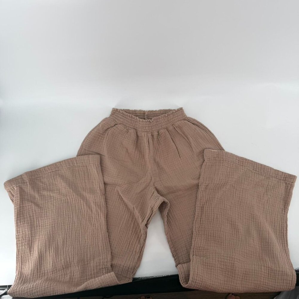 Bobi Los Angeles Tan wide legged pants XS